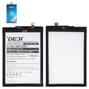 Аккумулятор Deji BL 49NX для Infinix Smart 7 X6515 , Smart 9 X6532 , Li ion, 3,85 B, 5000 мАч