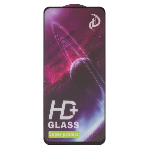Защитное стекло All Spares для Realme C75, совместимо с чехлом, Full Glue, черный