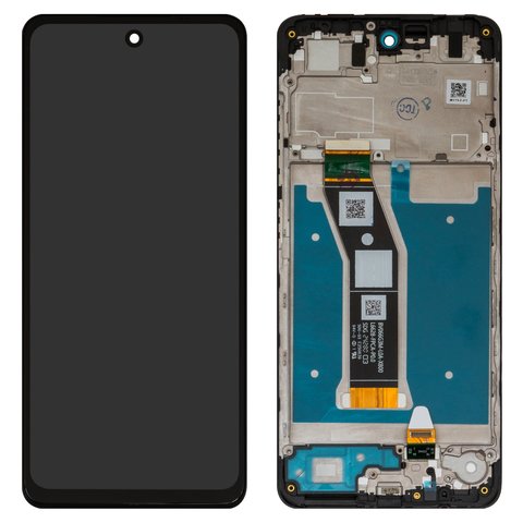 Дисплей для Motorola Moto E14, Moto G04, Moto G04s, черный, с рамкой, Original PRC 