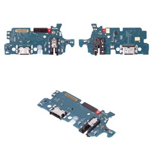 Flat Cable compatible with Samsung M346 Galaxy M34, headphone connector, charge connector, with microphone, with components, charging board 
