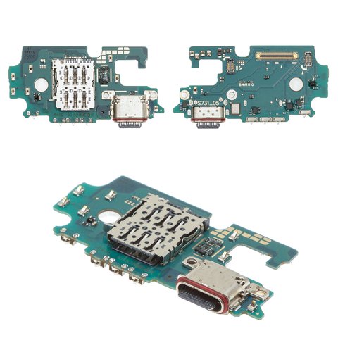Flat Cable compatible with Samsung S731 Galaxy S25 FE, charge connector, with components, Original PRC , charging board 
