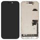 LCD compatible with iPhone 16 Pro, (black, with frame, change glass)