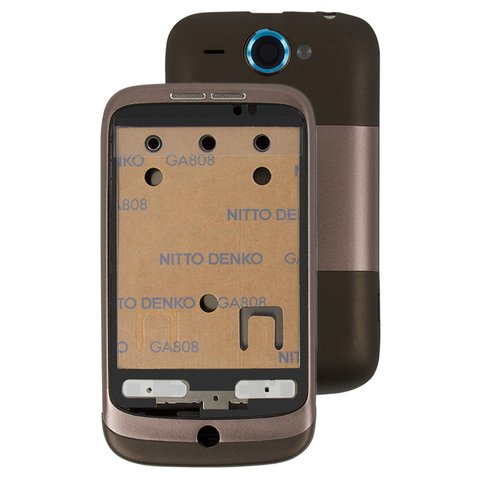 Carcasa puede usarse con HTC A3333 Wildfire, marrón