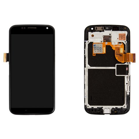 Pantalla LCD puede usarse con Motorola XT1053 Moto X, XT1055 Moto X, XT1056 Moto X, XT1058 Moto X, XT1060 Moto X, negro, con marco, Original PRC