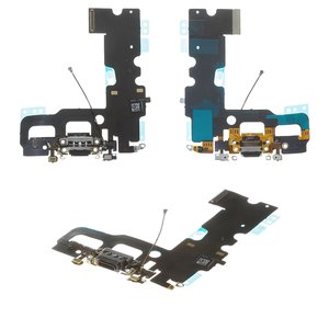 Cable flex puede usarse con iPhone 7, del conector de carga, negro, con micrófono, AAA