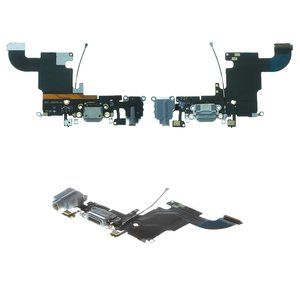 Cable flex puede usarse con iPhone 6S, del conector de carga, del conector de auriculares, negro, con micrófono, AAA