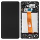Pantalla LCD puede usarse con Samsung A125F Galaxy A12, negro, con marco, Original, empaque industrial, #GH82-24491A/GH82-24490A