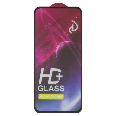 Vidrio de protección templado All Spares puede usarse con Tecno Spark 30 KL6 , Full Glue, compatible con estuche, negro, capa de adhesivo se extiende sobre toda la superficie del vidrio