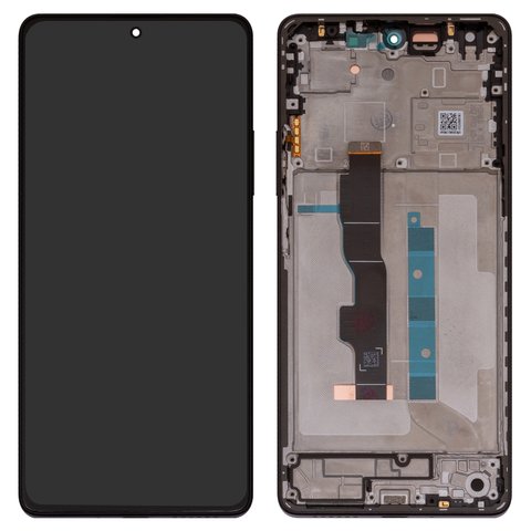 Pantalla LCD puede usarse con Xiaomi Redmi Note 13 5G, negro, con marco, High Copy, OLED