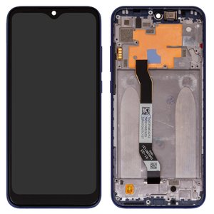 Pantalla LCD puede usarse con Xiaomi Redmi Note 8T, azul, sin logotipo, con marco, Copy, con borde ancho, M1908C3XG