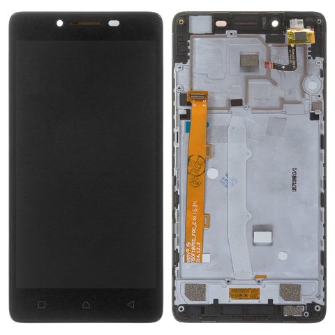 Дисплей для Lenovo A6010, черный, с рамкой