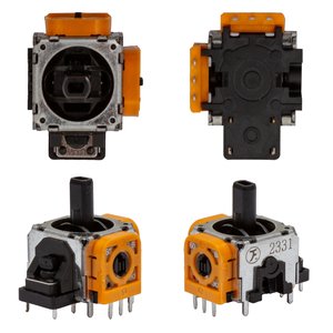 Механізм 3D джойстика для Sony PlayStation 5, 3 pin, жовтий, 2,3 кОм