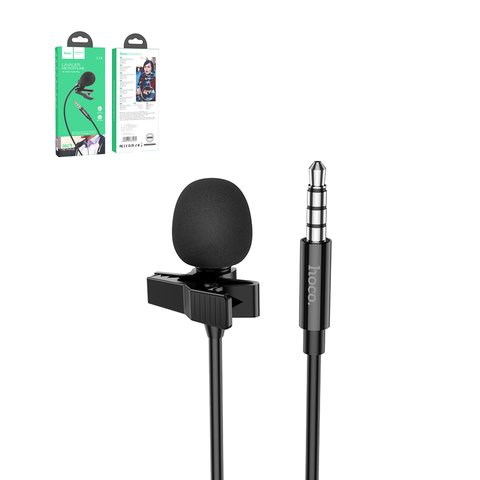 Мікрофон петличний Hoco L14, з кліпсою, TRRS 3.5 мм, 2 м, #6931474761132