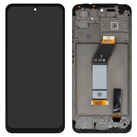 Дисплей для Xiaomi Redmi 10 2021 , черный, с рамкой, High Copy