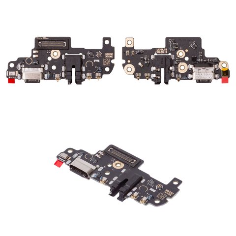 Шлейф для Xiaomi Redmi Note 8 Pro, конектора навушників, конектора зарядки, з мікрофоном, з компонентами, High Copy, плата зарядки, M1906G7I, M1906G7G