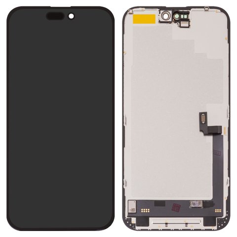 Дисплей для iPhone 16 Plus, черный, с рамкой, High Copy, без ошибки, OLED  soft diagnosable, DD OLED
