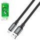 USB кабель Borofone BX82, USB тип-A, micro-USB тип-B, 100 см, 2,4 А, черный, силиконовый, #6974443386196
