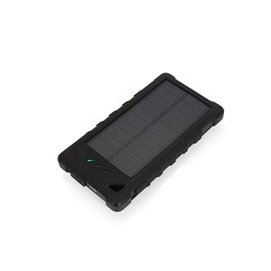 Зарядное устройство на солнечных батареях 8000 мАч (2×USB, IP65, черный) Зарядное устройство на солнечных батареях 8000 мАч (2×USB, IP65, черный)