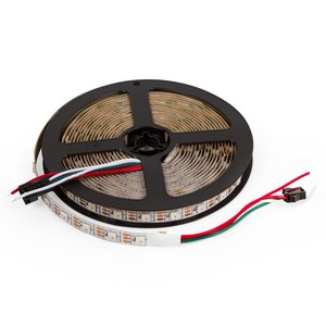 Светодиодная лента, IP20, RGB, SMD 5050, WS2812B, с управлением,5В, 60 д/м, 1 м белая Светодиодная лента, IP20, RGB, SMD 5050, WS2812B, с управлением,5В, 60 д/м, 1 м белая