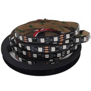 Світлодіодна стрічка RGB SMD5050, WS2811 (чорна, з управлінням, IP20, 12 В, 60 діодів/м, 5 м) Світлодіодна стрічка RGB SMD5050, WS2811 (чорна, з управлінням, IP20, 12 В, 60 діодів/м, 5 м)