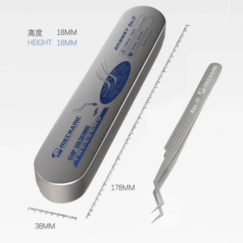 Пинцет монтажный Mechanic Aax 17, изогнутый, 120 мм